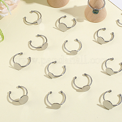 30Pcs 3 Styles Adjustable 304 Stainless Steel Finger Rings Components&nbsp;STAS-BBC0007-95P