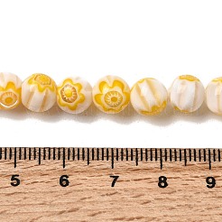 Round Millefiori Glass Beads Strands&nbsp;LK-P002-25