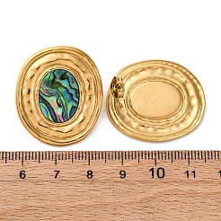 304 Stainless Steel Natural Paua Shell Stud Earrings&nbsp;EJEW-Z103-07G