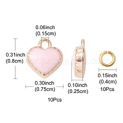 Heart Alloy Enamel Charms&nbsp;ENAM-YW0002-85C