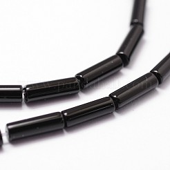 Natural Black Onyx Beads Strands&nbsp;X-G-P161-38-13x4mm
