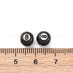 8 Ball 304 Stainless Steel Enamel Beads&nbsp;STAS-B085-20G
