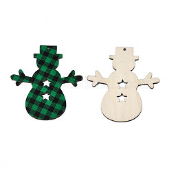 Christmas Theme Single-Sided Printed Wood Big Pendants&nbsp;WOOD-N005-58B