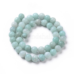 Round Natural Amazonite Bead Strands&nbsp;X-G-I183-02-8mm