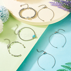 7Pcs 7 Styles Stainless Steel for DIY Bracelet Making&nbsp;AJEW-TA00031