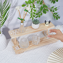 2-Tier Wooden Jewelry Organizer Display Risers&nbsp;ODIS-WH0058-18B