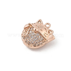 Brass Pave Cubic Zirconia Pendants&nbsp;LS-KK-E791-01RG