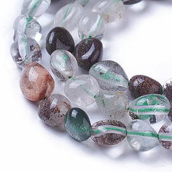 Natural Green Lodolite Quartz/Garden Quartz Beads Strands&nbsp;G-P433-08