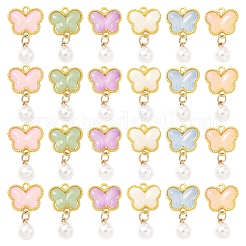 30Pcs 6 Colors Handmade Lampwork Pendants&nbsp;LAMP-YW0004-11