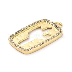 Brass Micro Pave Cubic Zirconia Pendants&nbsp;KK-L229-059G
