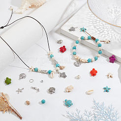 DIY Synthetic Turquoise Bracelet Necklace Making Kit&nbsp;DIY-PH0022-47