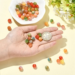 70Pcs 7 Colors Transparent Resin Beads&nbsp;RESI-YW0006-37