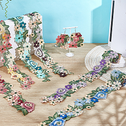6 Yards 6 Colors Polyester Embroidery Lace Trim&nbsp;OCOR-NB0002-36