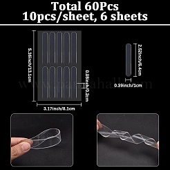 6 Sheets Oval Self Adhesive Door Knob Bumpers&nbsp;AJEW-SP0004-11B