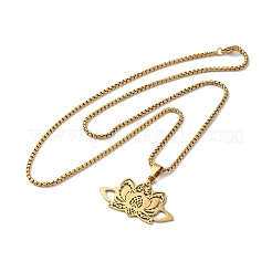 201 Stainless Steel Pendant Necklaces&nbsp;NJEW-K253-03G