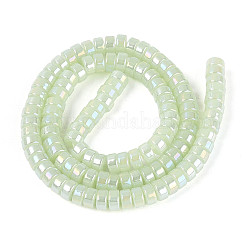 AB Color Plated Imitation Jade Glass Beads Strands&nbsp;GLAA-T026-3x6mm-J02