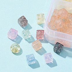 155Pcs 10 Style Transparent Crackle Glass Beads&nbsp;GLAA-FS0001-47