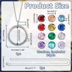 DIY Locket Pendant Necklaces Jewelry Kits&nbsp;DIY-PH0029-92P-01