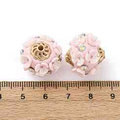 Handmade Resin Indonesia Round Beads&nbsp;IPDL-P005-24AS-01