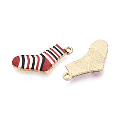 Alloy Enamel Christmas Theme Pendants&nbsp;PALLOY-CJC0007-31B