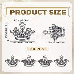 20Pcs Zinc Alloy with Crystal Rhinestone Pendants&nbsp;FIND-LP0006-29