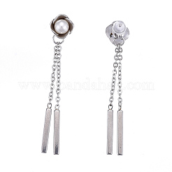 304 Stainless Steel Chain Tassel Earrings&nbsp;EJEW-I248-39
