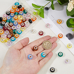 72Pcs 12 Colors Handmade Glass European Beads&nbsp;GLAA-DC0001-55