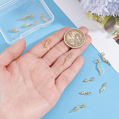 12Pcs 2 Styles Brass Micro Pave Cubic Zirconia Pendants&nbsp;KK-BBC0028-10