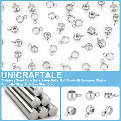 90Pcs 3 Style 304 Stainless Steel Tube Bails&nbsp;STAS-UN0055-86
