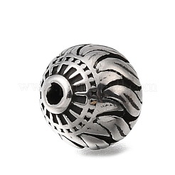 Engraved 304 Stainless Steel Beads&nbsp;STAS-H263-17AS-03