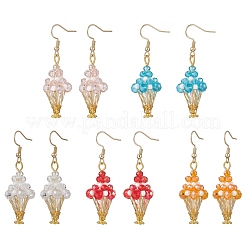 Glass Dangle Earrings&nbsp;EJEW-MZ00713