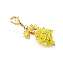 Glass & Alloy & Brass Pendants Decorations&nbsp;HJEW-MZ00311-03