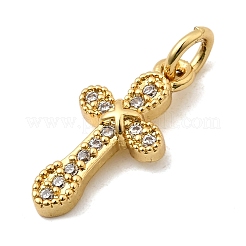 Brass Micro Pave Cubic Zirconia Pendants&nbsp;KK-I360-006G-03