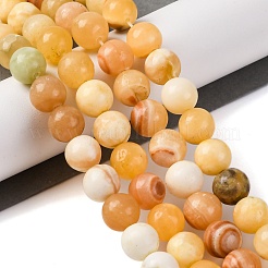 Natural Yellow Jade Beads Strands&nbsp;G-F591-17-10MM
