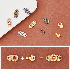 80 Sets 5 Colors Flower Alloy Snap Lock Clasps&nbsp;FIND-NB0004-03