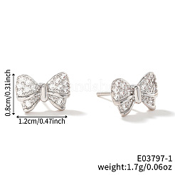 Brass Bowknot Stud Earrings&nbsp;YM2609-1
