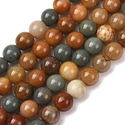 Natural Gobi Agate Mongolia Colorful Jade Beads Strands&nbsp;GG-CBA3173-A01-6mm