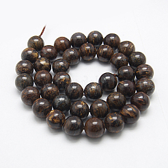 Natural Bronzite Beads Strands&nbsp;G-G212-12mm-42