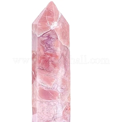 Point Tower Natural Pink Agate Healing Stone Wands&nbsp;PW-WG46D81-01