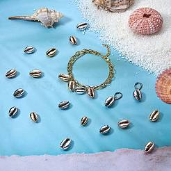 50Pcs 5 Colors Electroplated Shell Beads&nbsp;BSHE-SZ0001-09