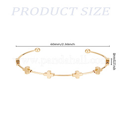 1Pc Stainless Steel Cuff Bangles&nbsp;BJEW-LP0015-12B