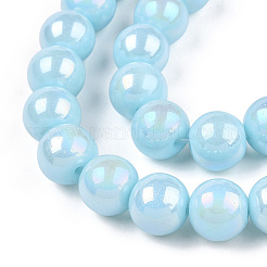 Electroplate Opaque Glass Beads Strands&nbsp;GLAA-T032-P4mm-AB10