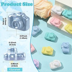 12Pcs 6 Colors Opaque Acrylic Beads&nbsp;MACR-FS0002-32