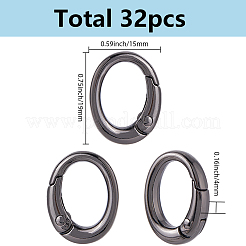 32Pcs Alloy Spring Gate Clasps&nbsp;FIND-SC0014-97C