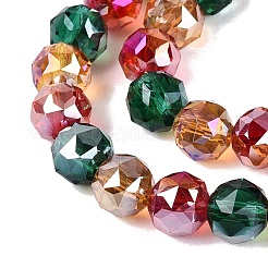 Electroplate Transparent Glass Beads Strands&nbsp;EGLA-Q135-8MM-C12