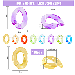 Acrylic & CCB Plastic Linking Rings&nbsp;OACR-FH0001-042