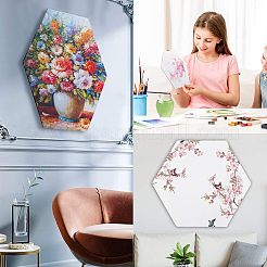 Hexagon Painting Canvas Panel Drawing Boards&nbsp;DIY-NB0004-10
