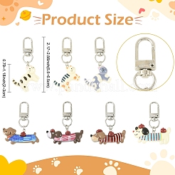 8Pcs Resin Pendant Decorations&nbsp;HJEW-YW00333