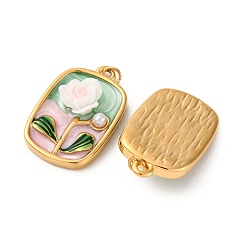 304 Stainless Steel Enamel Pendants&nbsp;STAS-U061-45G