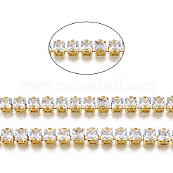 Square Cubic Zirconia Strass Chains&nbsp;CHC-N020-07